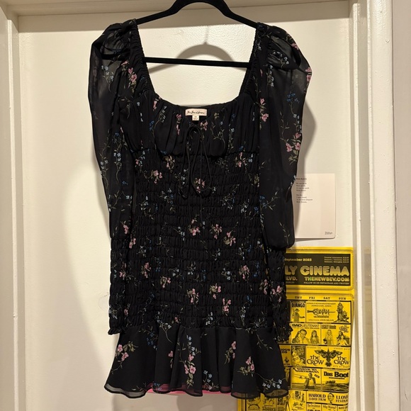 dixon mini dress for love and lemons For Love & Lemons Dixon Mini Dress Ivory Floral Women's Size M NWOT